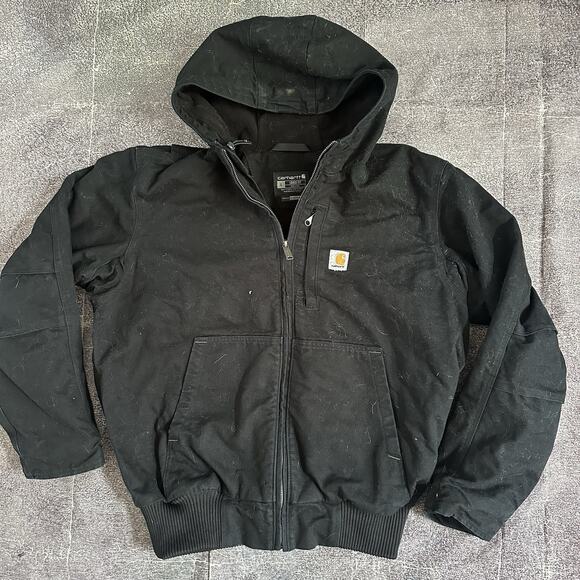 Men's Carhartt Full Swing Loose Fit Washed Duck Fleece Lined Active Jacket Sz L